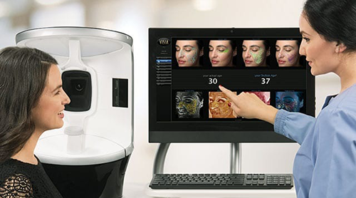 VISIA skin analysis system for comprehensive facial complexion evaluation and treatment planning